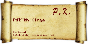 Pákh Kinga névjegykártya